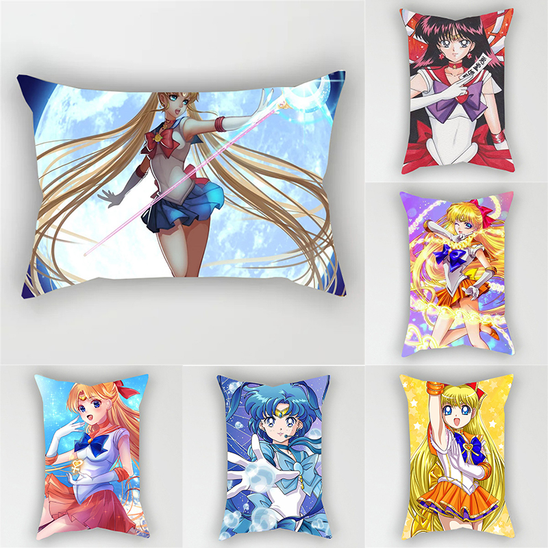 Sailor Moon Tsukino Usagi Sofa Cushion Cover Cute Animation Children&s Pillowcase Living Room Bedroom Home Decoration Girls Gift